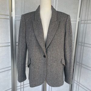 L'AGENCE Grey Chevron Chamberlain Blazer sz 12
